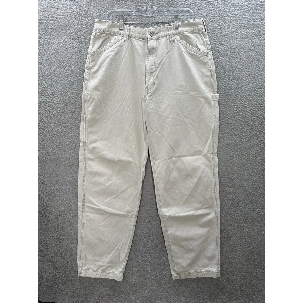 Vintage Old‎ Navy Pants Mens 36x34 Tan Carpenter Baggy Skater Grunge Y2K